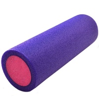 Ролик для йоги полнотелый 2-х цветный (РОЗОВО/фиолетовый) 30х15см. (B34490) PEF30-2